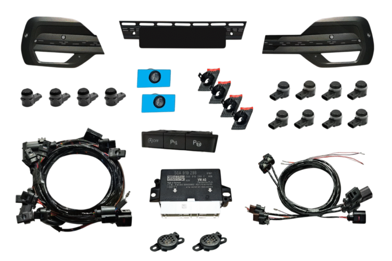 Genuine Volkswagen OEM Retrofit Kit – Park Assist + OPS Parking Sensors – Front + Rear – T6.1 SH